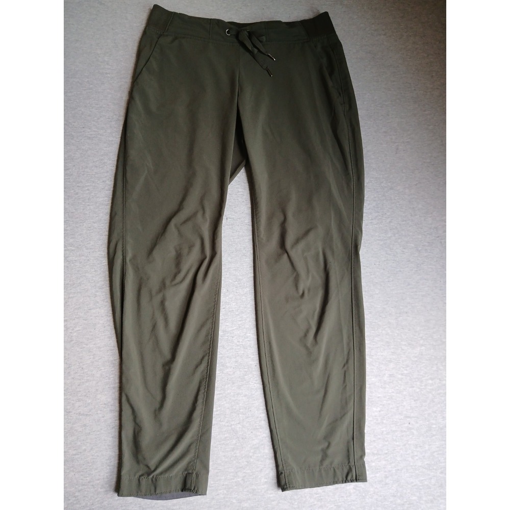Athleta Pants 2 P Mid Town Ankle Olive Slim Leg Active Wicking Stretch Athleisur